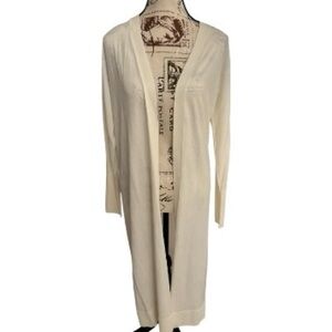 Ann Taylor Sheer Cream Open Cardigan NWT